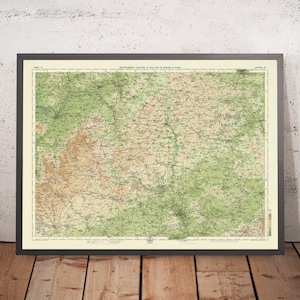Old OS Map of Oxford by Bartholomew, 1901: Oxfordshire, Thames, Chiltern Hills, Blenheim Palace, Cotswolds, Wychwood Forest