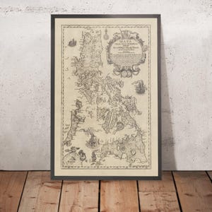 Old Map of the Philippines, 1744: Reduced Version of 1734 Murillo Velarde Chart
