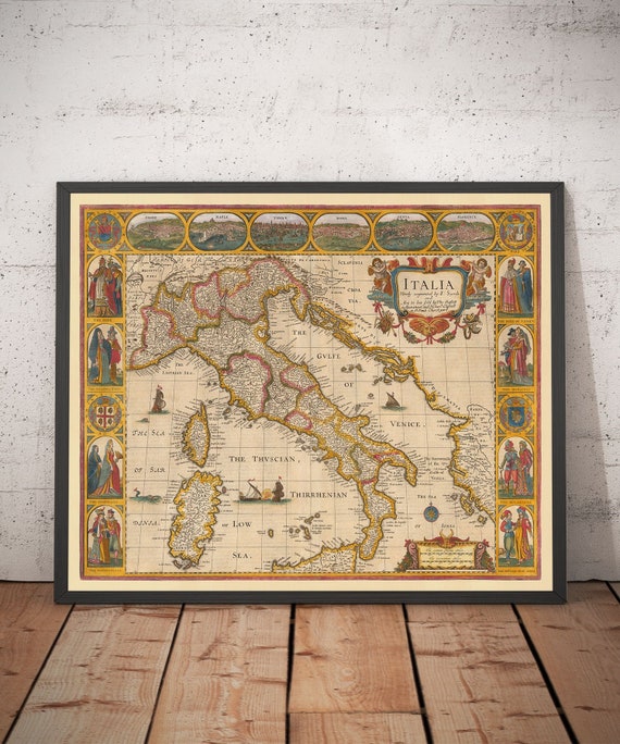 ジョン スピードによる 1627 年のイタリアの古地図 - コルシカ島