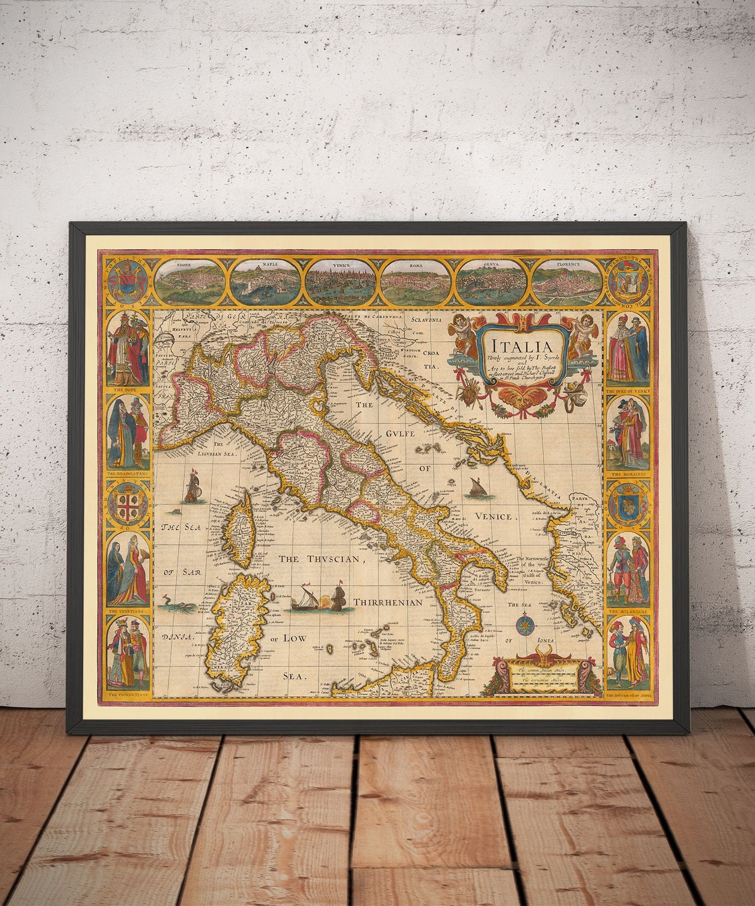 ジョン スピードによる 1627 年のイタリアの古地図 - コルシカ島