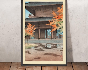 Nanzenji Temple in Autumn, Kyoto by Hasui Kawase 1935