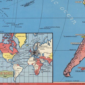 Old World War 2 Map of the Pacific and Far East in 1942 by Stanley ...