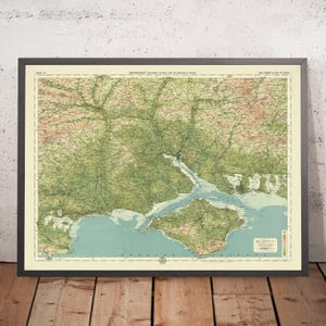 Old OS Map of New Forest & Isle of Wight, Hampshire, 1901: Southampton, Bournemouth, Poole Harbour, Carisbrooke Castle, Needles Rocks