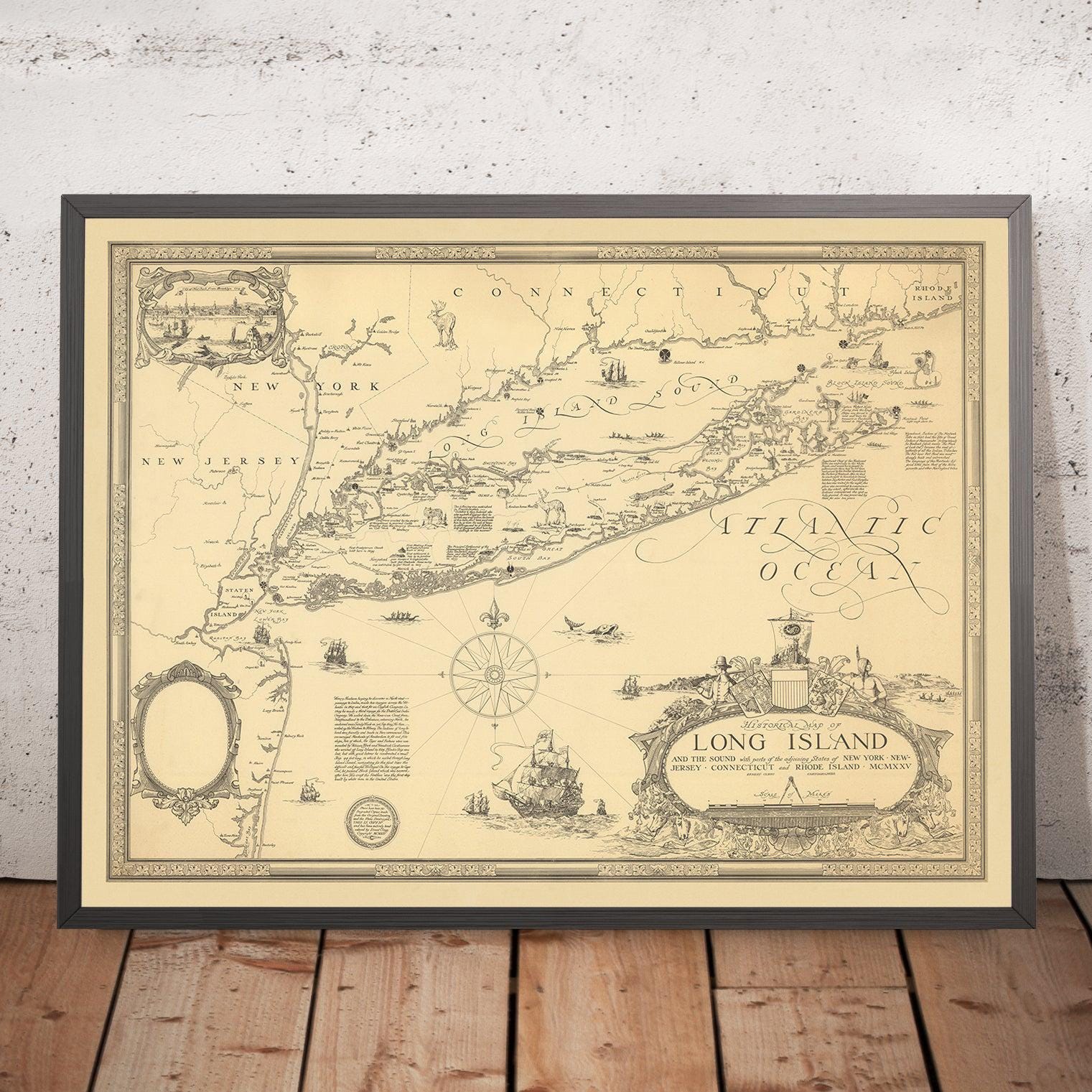Antique Map of Long Island Sound