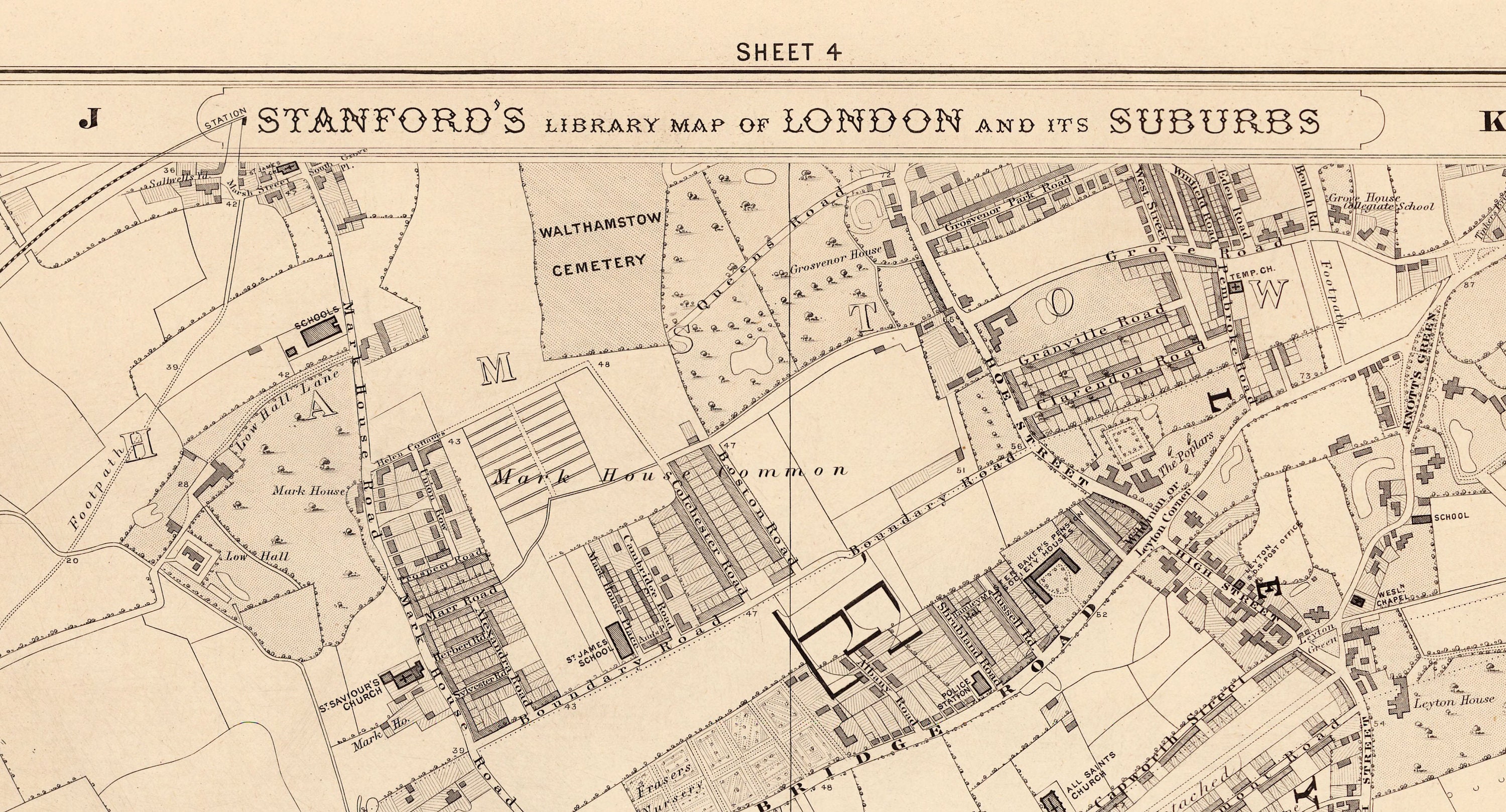 Old Map of North East London 1862 Walthamstow Leyton Etsy UK