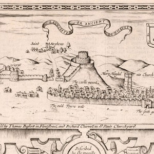 Old Map of Cornwall in 1611 by John Speed Penzance, St Ives, Plymouth ...