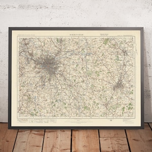 Old Ordnance Survey Map, Sheet 72 - Birmingham, 1925: Coventry, Nuneaton, Solihull, Kenilworth, West Bromwich