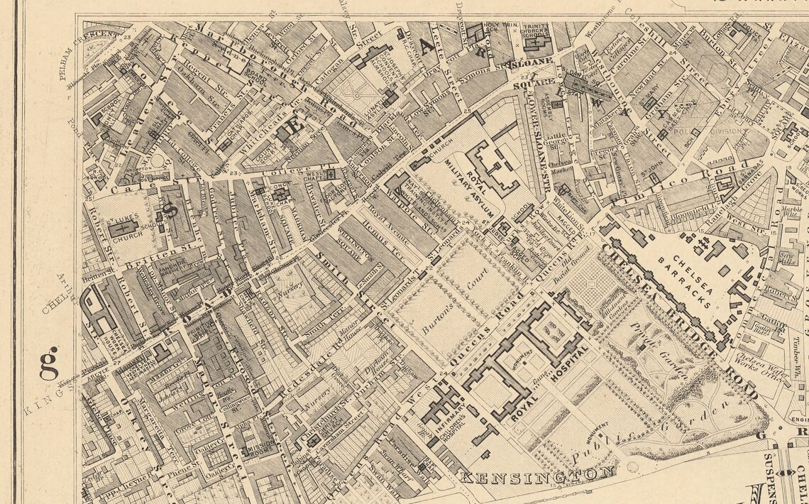 London Sw8 Map Old Map of South London in 1862 - Battersea, Chelsea, Oval, Stockwell ...