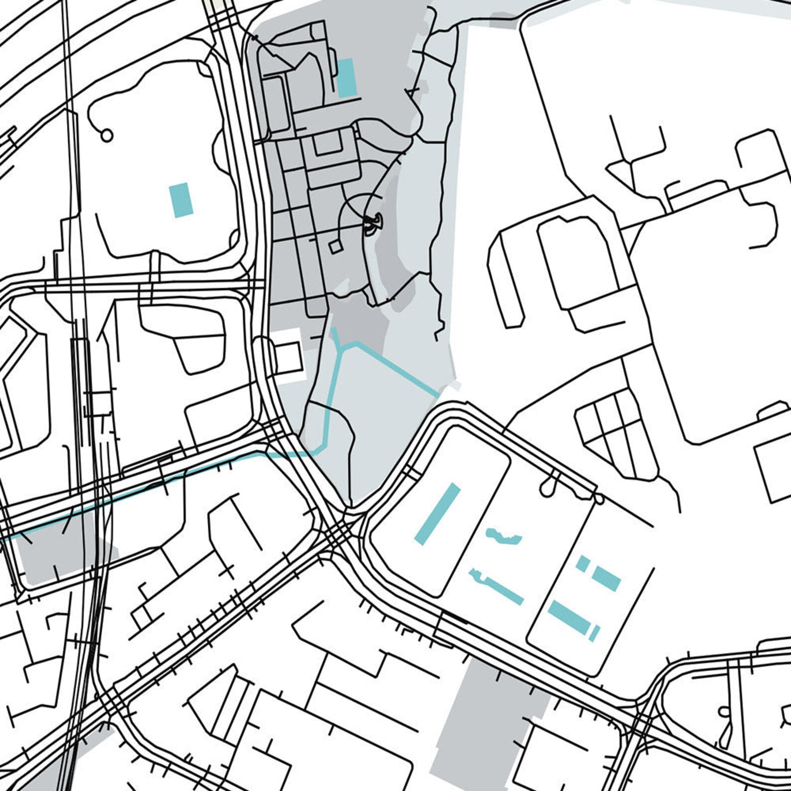 Modern City Map of Choa Chu Kang, Singapore: MRT Station, Lot One Mall ...