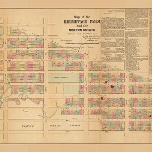Old Map of Hell's Kitchen & Midtown West, NYC 1872 - Clinton, Manhattan