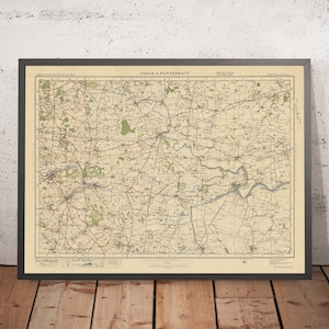Old Ordnance Survey Map, Sheet 32 - Goole & Pontefract, 1925: Castleford, Knottingley, Selby, Howden, Snaith