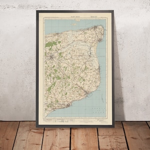 Old Ordnance Survey Map, Sheet 117 - East Kent, 1925: Canterbury, Dover, Folkestone, Broadstairs, Kent Downs AONB
