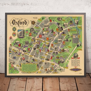 Old Map of Oxford by Sayer, 1949: University of Oxford, St. John's, Ashmolean Museum, River Cherwell, Broad Walk