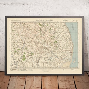 Old Ordnance Survey Map, Sheet 48 - Horncastle & Skegness, 1925: Spilsby, Alford, Ingoldmells, Woodhall Spa, Lincolnshire Wolds AONB