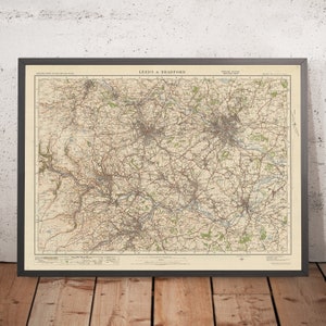 Old Ordnance Survey Map, Sheet 31 - Leeds & Bradford, 1925: Halifax, Huddersfield, Wakefield, Dewsbury, Keighley