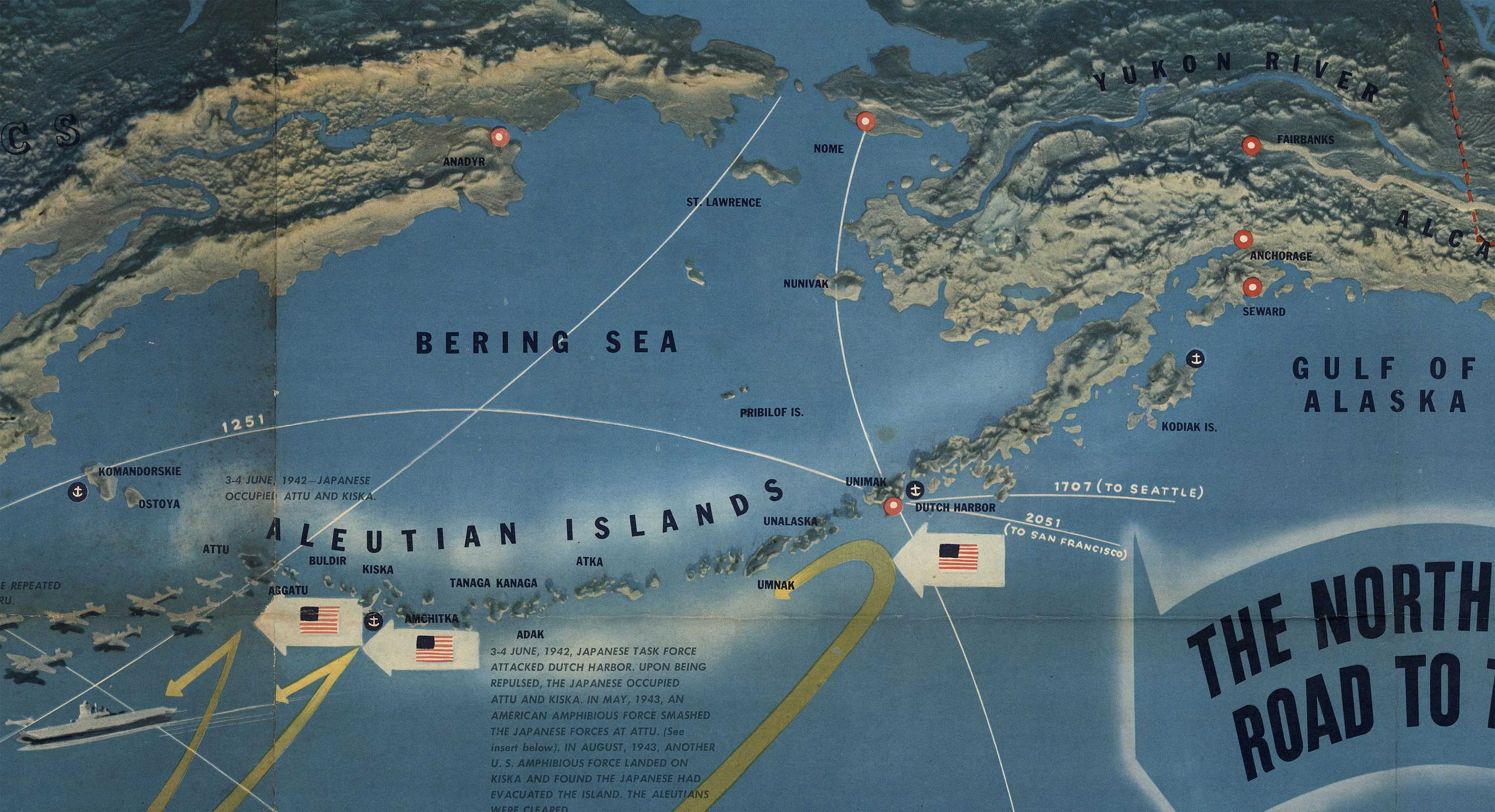 NavWarMap No. 4 - 旧第二次世界大戦地図、1944年 - 太平洋戦争、真珠