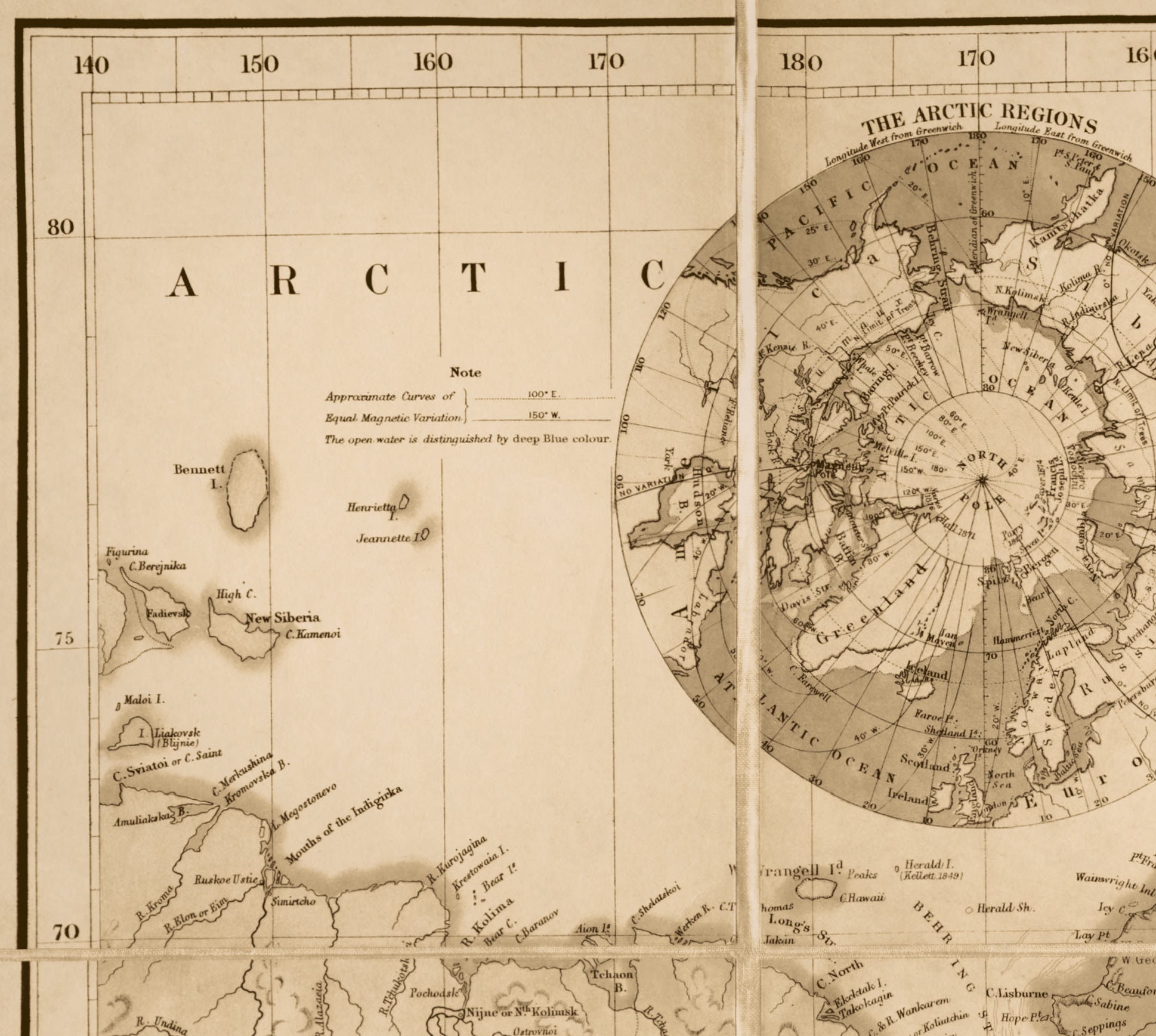 スタンフォードによる古い世界地図、1898年 - 傑作ヴィンテージ