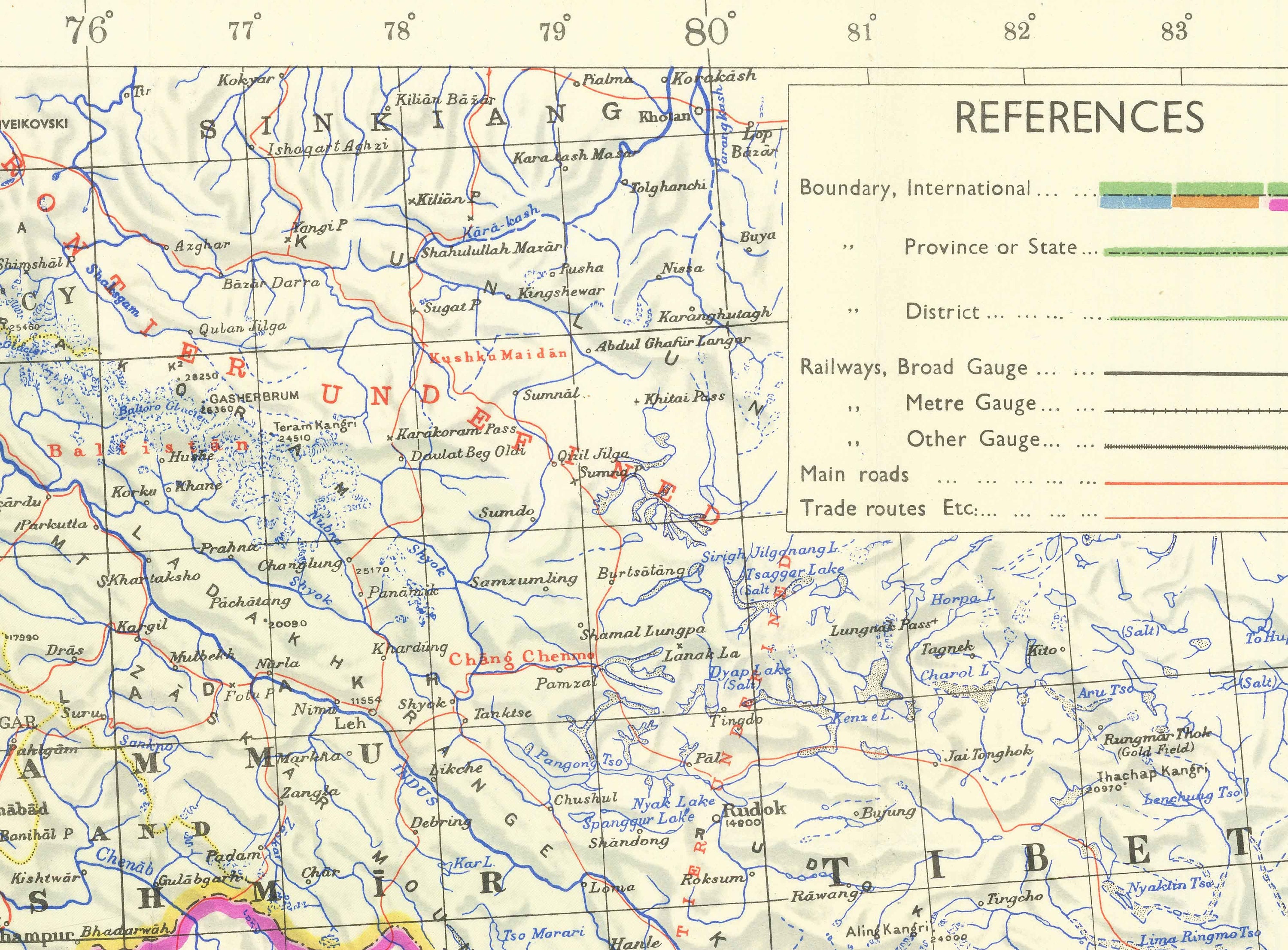 First Map of Pakistan, 1953 - Old Map of Independent West & East ...