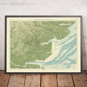 Old OS Map of Essex by Bartholomew, 1901: Chelmsford, Colchester, River Thames, Epping Forest, Tilbury Fort, Thames Estuary