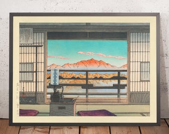 Morning at the Arayu Spa Hotel in Shiobara by Hasui Kawase, 1935