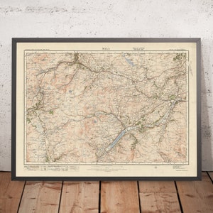 Old Ordnance Survey Map, Sheet 50 - Bala, 1925: Corwen, Blaenau Ffestiniog, Trawsfynydd, Coed y Brenin Forest Park, Eryri (Snowdonia)