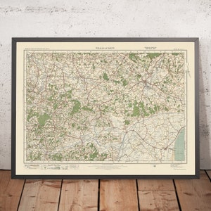 Old Ordnance Survey Map, Sheet 126 - Weald of Kent, 1925: Ashford, New Romney, Tenterden, Cranbrook, High Weald AONB
