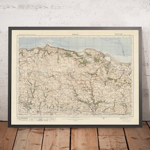 Old Ordnance Survey Map, Sheet 119 - Exmoor, 1925: Minehead, South Molton, Dunster, Watchet, Foreland Point