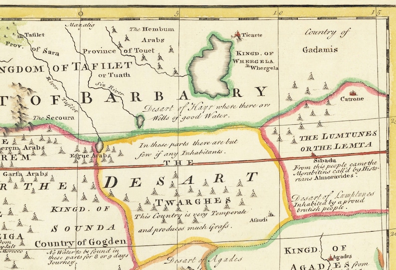 Old Map Of Negroland 1747 By Bowen Pre Colonial West Africa Etsy Il 794xN.2982891989 7ng6 