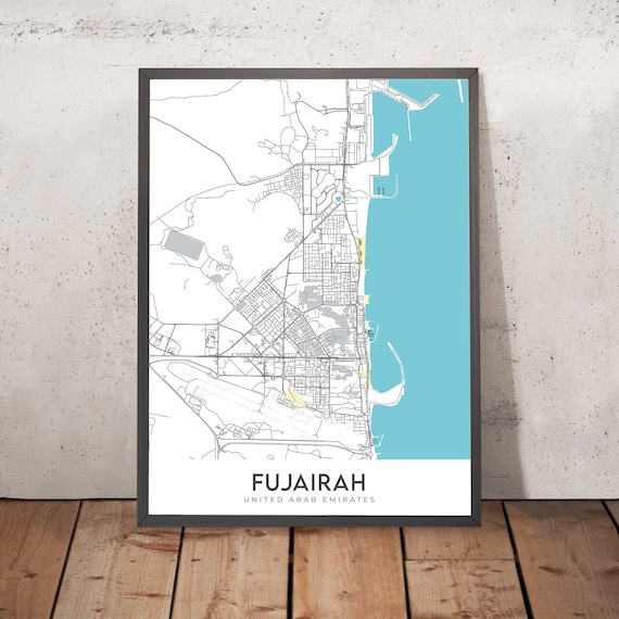 Map highlighting the location of Fujairah, UAE