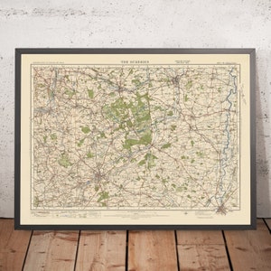 Old Ordnance Survey Map, Sheet 46 - The Dukeries, 1925: Mansfield, Worksop, Sutton-in-Ashfield, Newark-on-Trent, Retford