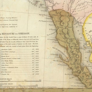 Old Map of the Western USA, 1846 by Mitchell - Big California & Oregon ...