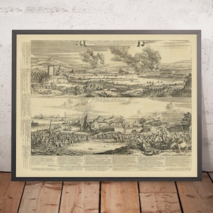 Battle of Chatham / Raid on the Medway by Romeyn De Hooghe, 1669: Anglo-Dutch War