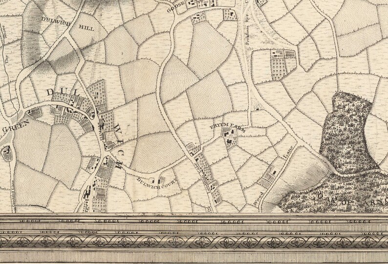 London Sw8 Map Old Map of South London in 1746 by John Rocque - Peckham, Camberwell ...