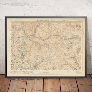 Old Ordnance Survey Map, Sheet 20 - Kirkby Lonsdale & Hawes, 1925: Ingleton, Sedbergh, Askrigg, Yorkshire Dales National Park