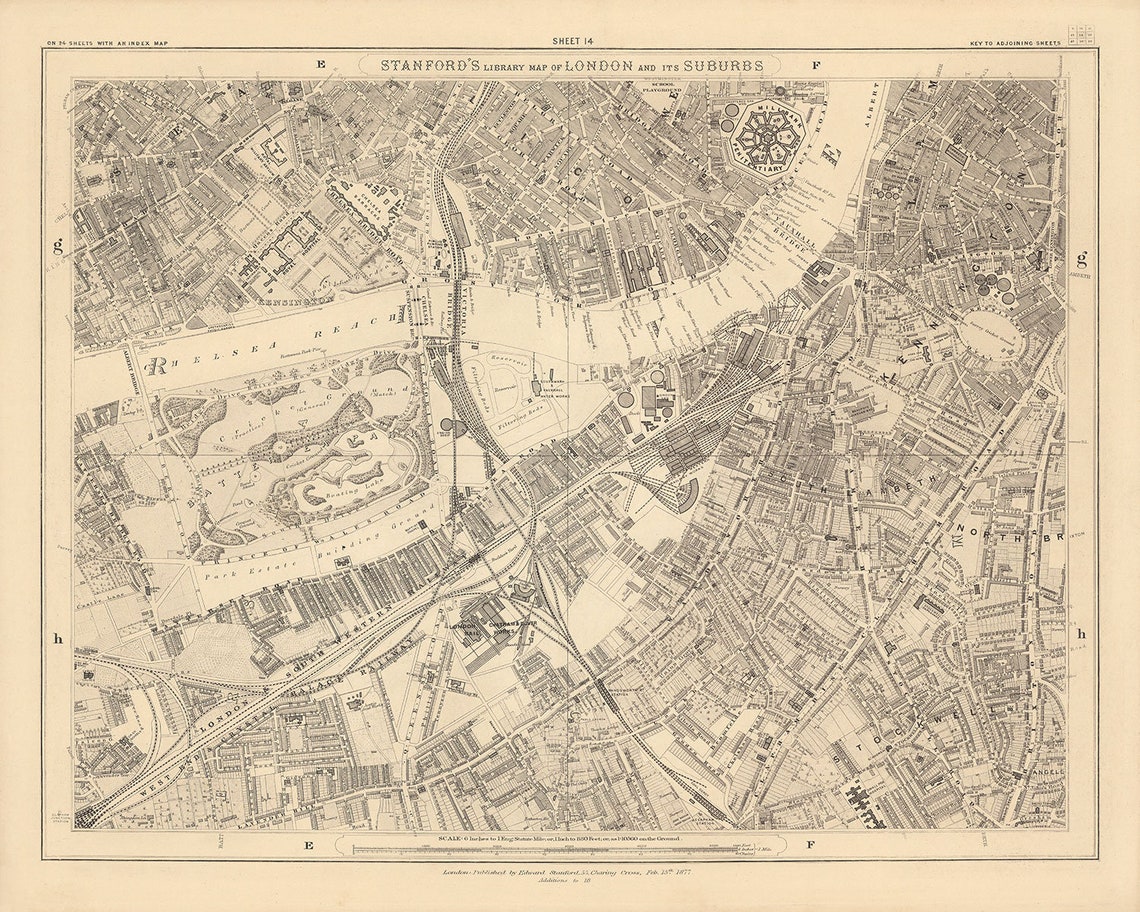 London Sw8 Map Old Map of South London in 1862 - Battersea, Chelsea, Oval, Stockwell ...