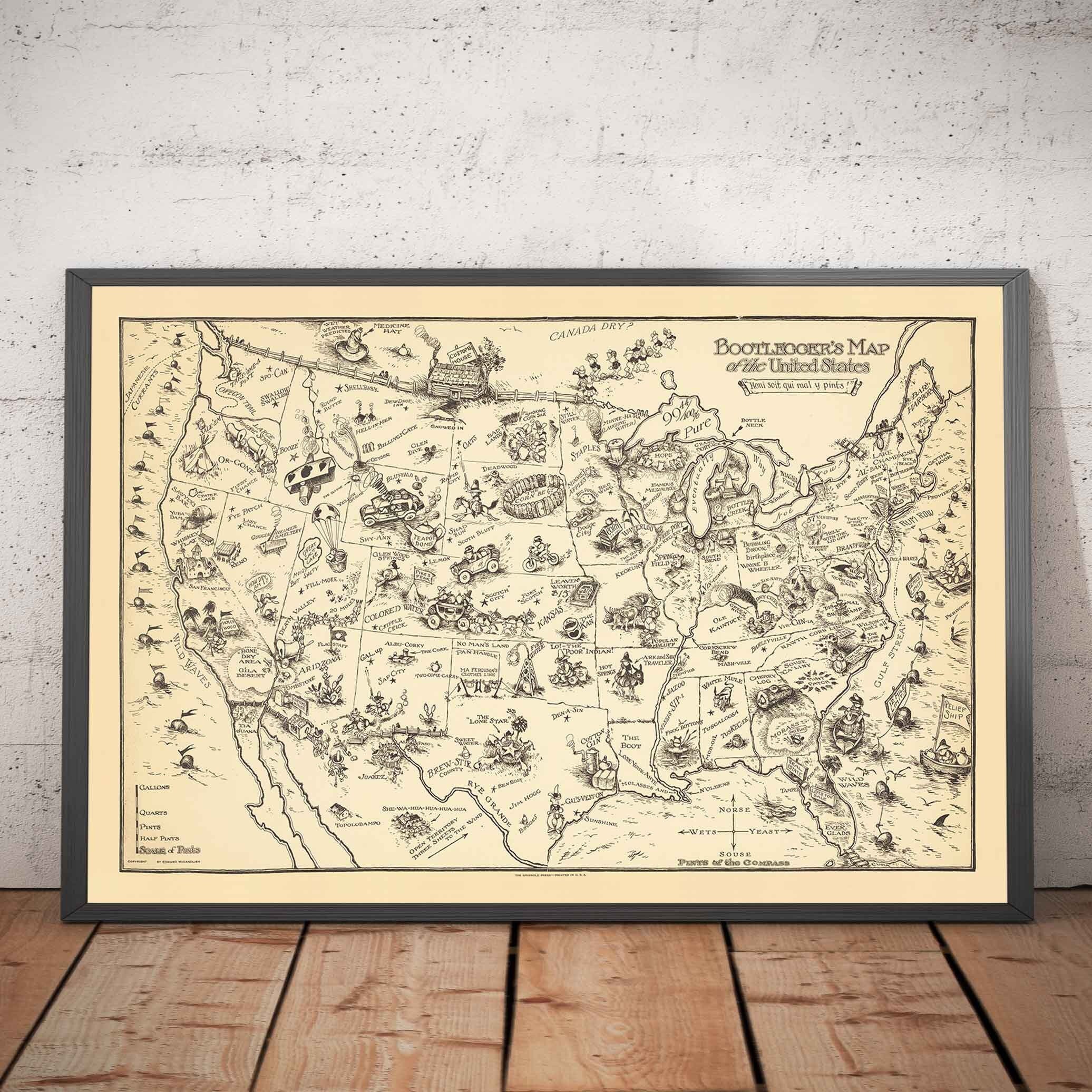 Old Alcohol Bootlegger 39 s Map of - Il Fullxfull.4240704855 6yra 