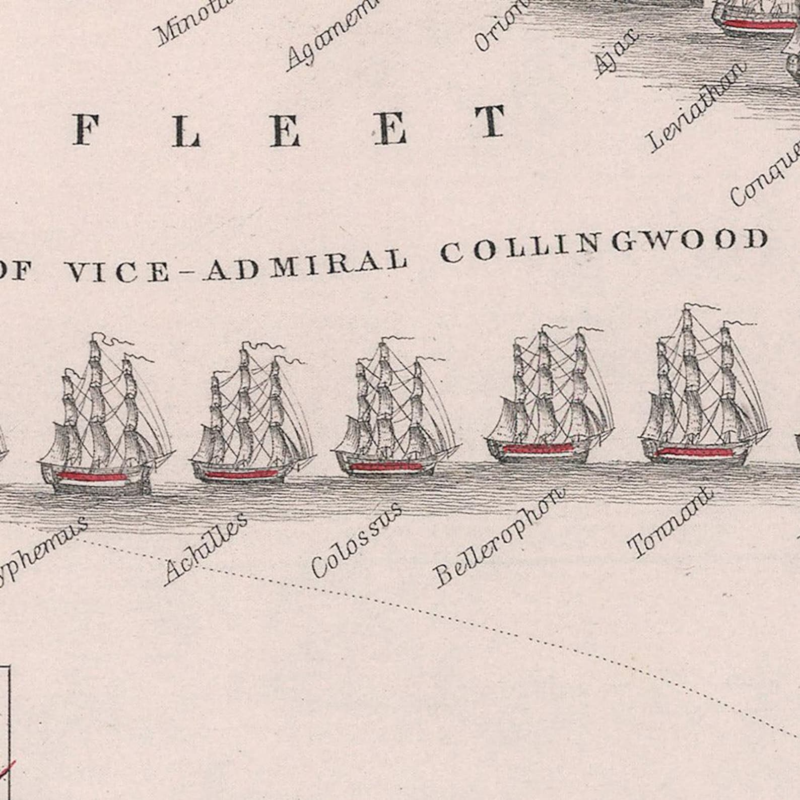 Battle of Trafalgar: the British Fleet Breaking the French and Spanish ...