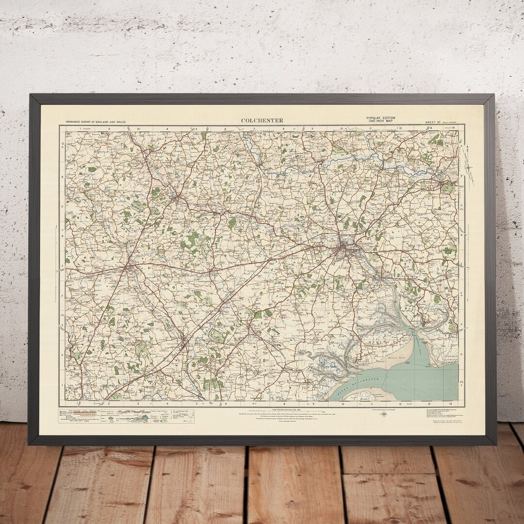 Old Ordnance Survey Map, Sheet 97 - Colchester, 1925: Brightlingsea ...