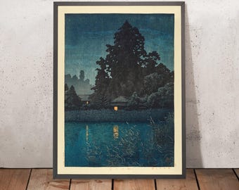 Omiya im Regen von Hasui Kawase 1935