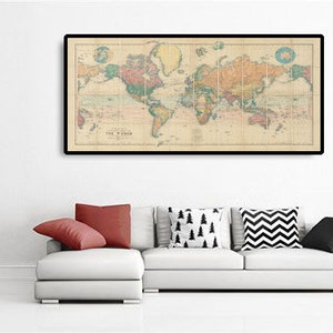 Old World Map by Stanford, 1866 - Masterpiece Vintage Atlas - Framed or Unframed - Large Wall Chart