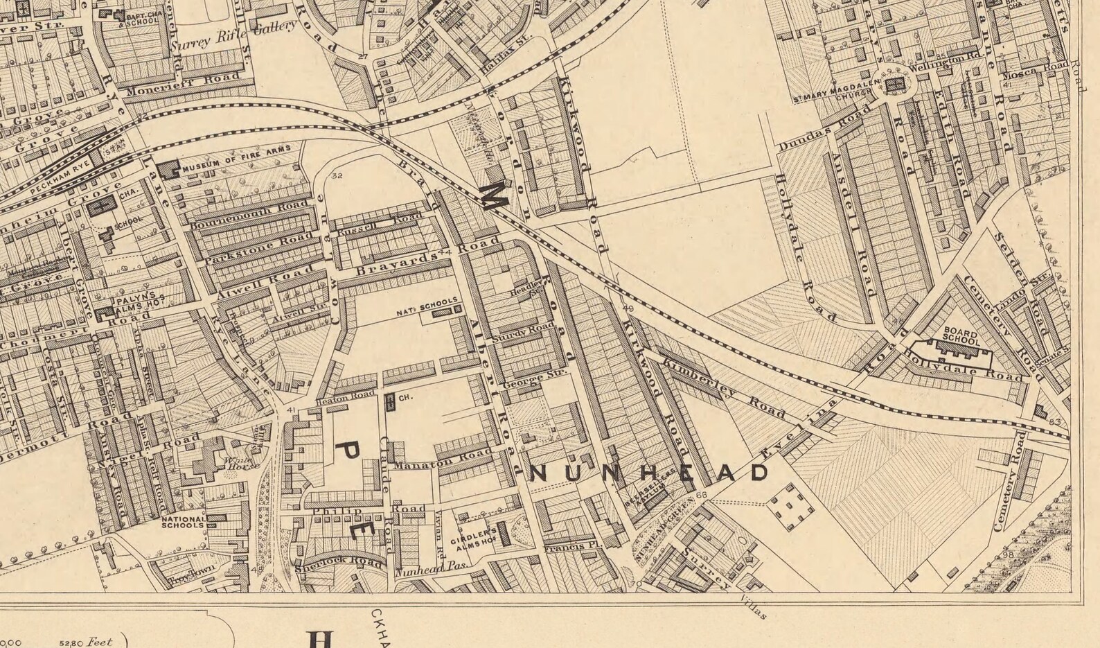Old Map of South London in 1862 Camberwell Peckham Etsy