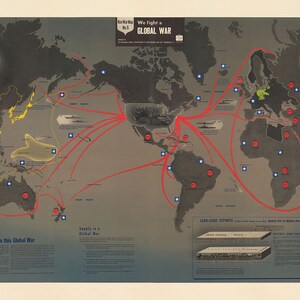 Navwarmap No. 6 Old World War 2 Map 1944 US Navy - Etsy