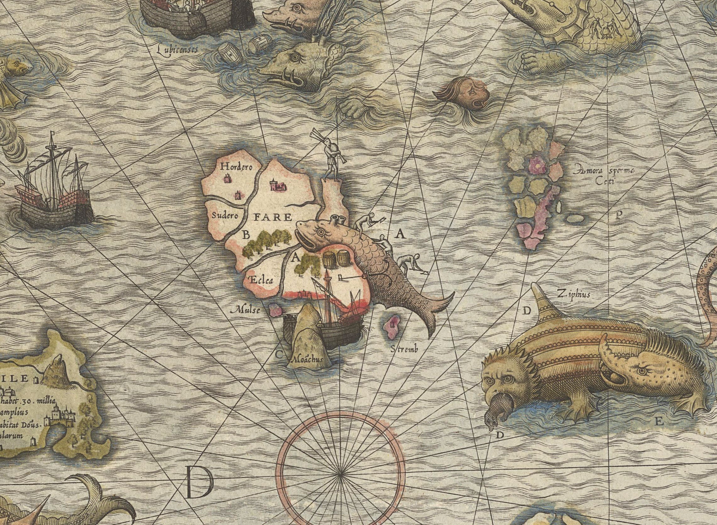 Old Sea Map of Scandinavia 1539 Carta Marina by Olaus - Etsy UK