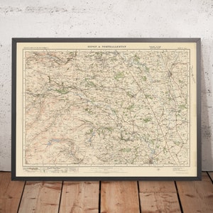 Old Ordnance Survey Map, Sheet 21 - Ripon & Northallerton, 1925: Leyburn, Masham, Bedale, Bolton Castle, Nidderdale AONB