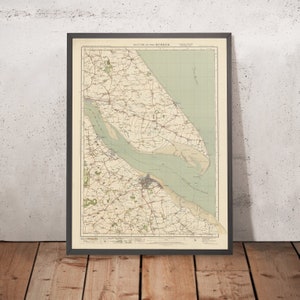 Old Ordnance Survey Map, Sheet 34 - Mouth of the Humber, 1925: Grimsby, Withernsea, Humberston, Immingham, Spurn Heritage Coast