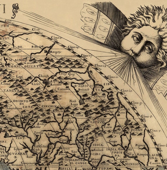Old World Map, 1565 by Bertelli - Ancient Atlas Wall Chart - Terra
