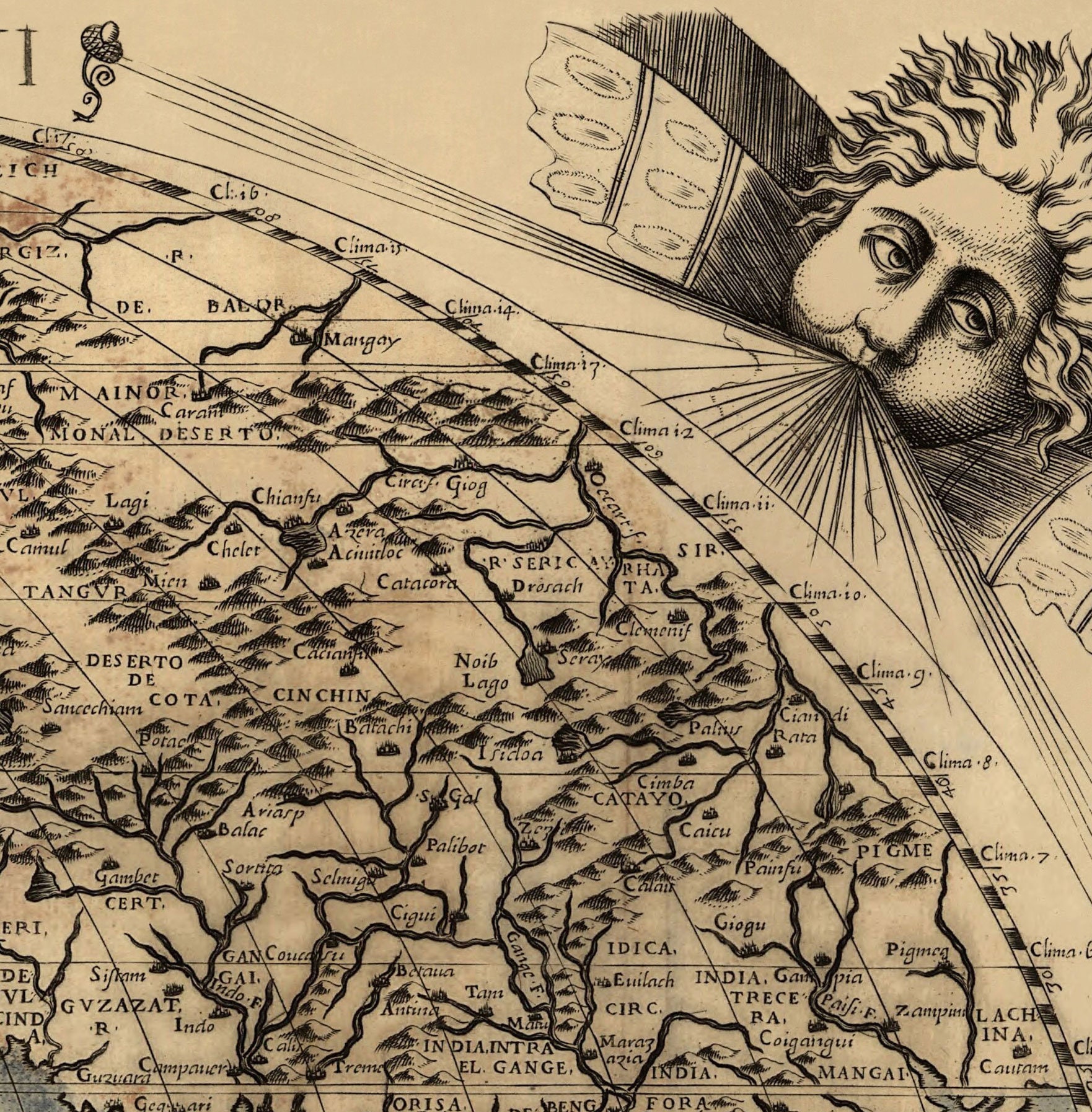 Old World Map, 1565 by Bertelli - Ancient Atlas Wall Chart
