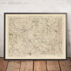 Old Ordnance Survey Map, Sheet 44 - Northwich & Macclesfield, 1925: Knutsford, Crewe, Macclesfield, Wilmslow, Winsford