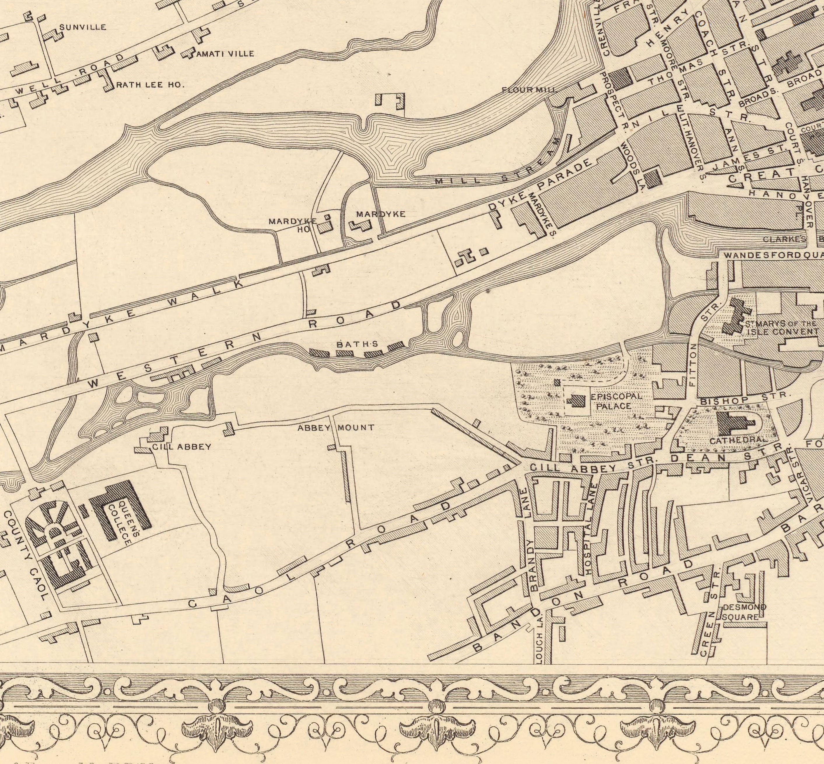Old Map of Cork Ireland 1851 by Tallis & Rapkin Victorian | Etsy UK