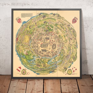 Old Pictorial Map of Turkish Siege of Vienna by Meldeman, 1530: St. Stephen's, Fires, Circular Panorama